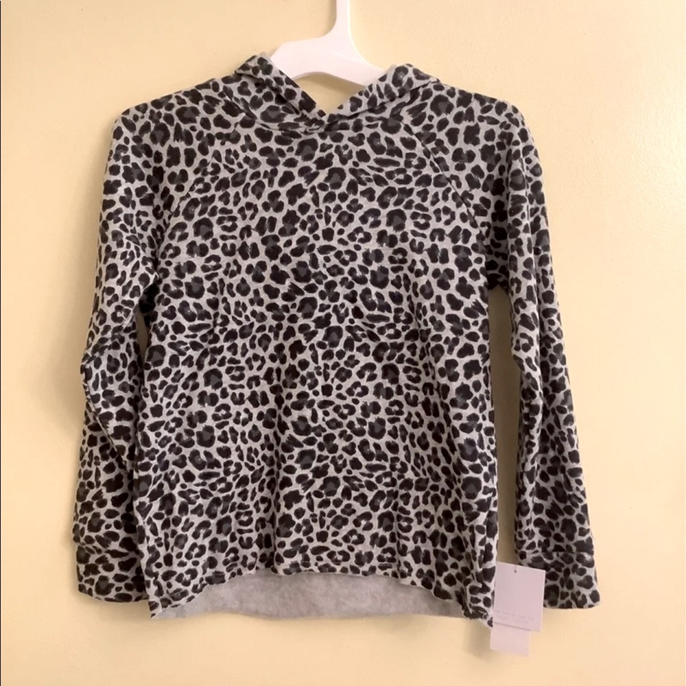 Leopard print little girls top